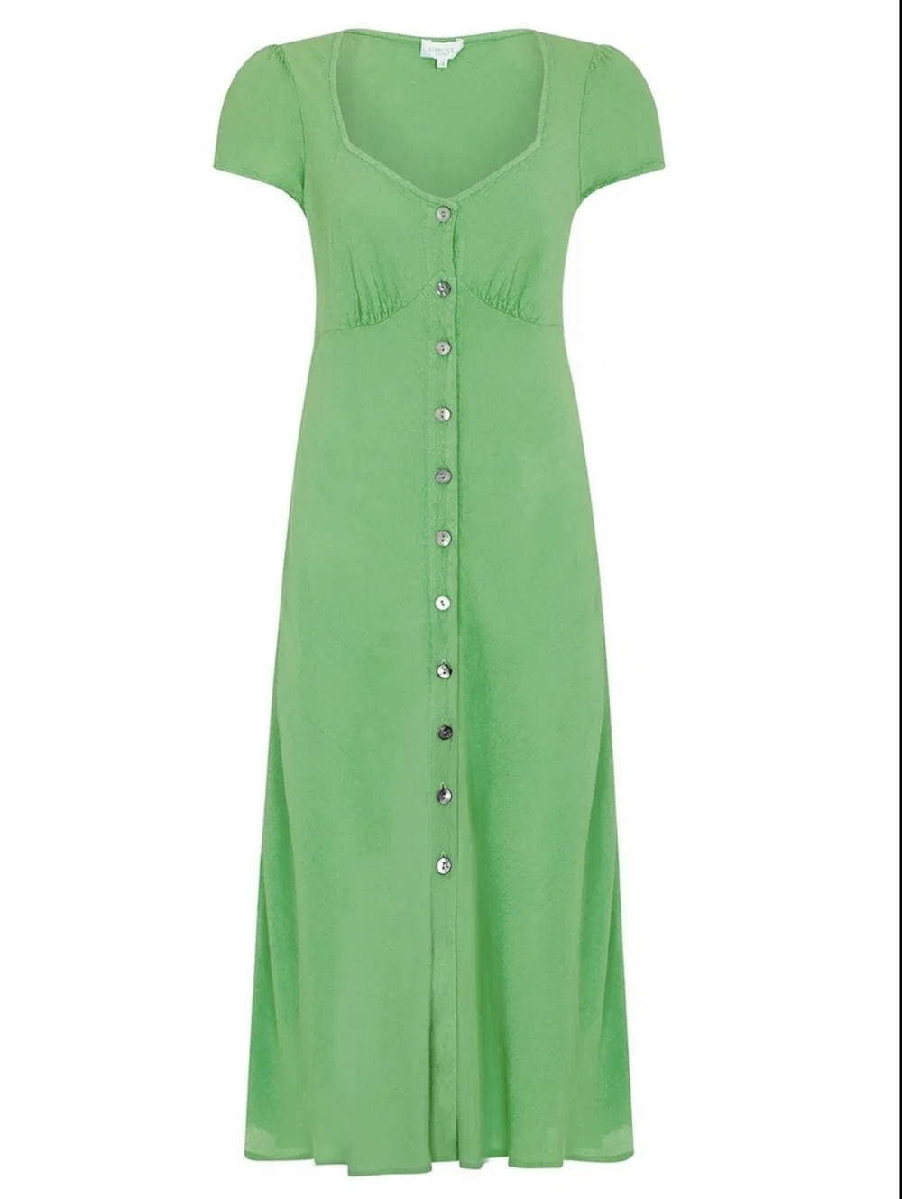 Ghost London Green Buttonup Midi Dress